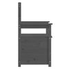 Graue Bank Pineta 112,5x51,5x96,5cm (Kiefer)