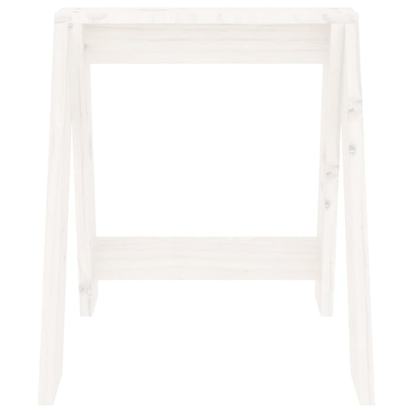 Weiße Hocker Wsewolod 40x40x45cm (2 Stk. Kiefer)