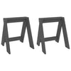 Graue Hocker Vrevolod 40x40x45cm (2 Stk. Kiefer)