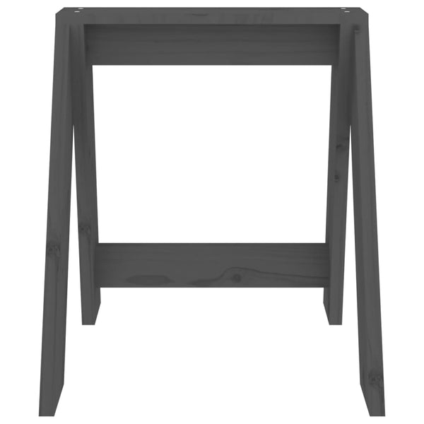 Graue Hocker Vrevolod 40x40x45cm (2 Stk. Kiefer)