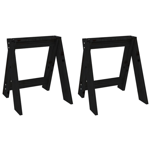 Schwarz Hocker Wrewolod 40x40x45cm (2 St. Kiefer)