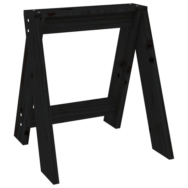 Schwarz Hocker Wrewolod 40x40x45cm (2 St. Kiefer)
