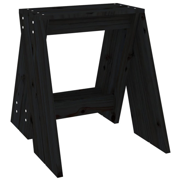 Schwarz Hocker Wrewolod 40x40x45cm (2 St. Kiefer)