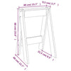 Graue Hocker Vrevolod 40x40x60cm (2 Stk Kiefer)