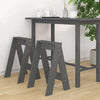 Graue Hocker Vrevolod 40x40x60cm (2 Stk Kiefer)