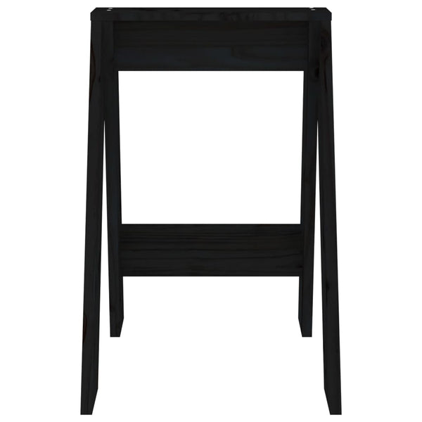Schwarze Hocker Vrevolod 40x40x60cm (2 Stück Kiefer)
