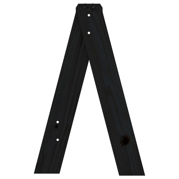Schwarze Hocker Vrevolod 40x40x60cm (2 Stück Kiefer)