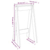 Hocker Vrevolod 40x40x75cm (2 Stk Kiefer)