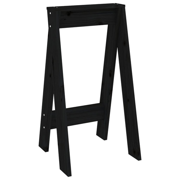 Schwarze Hocker Vrevolod 40x40x75cm (2 Stk Kiefer)
