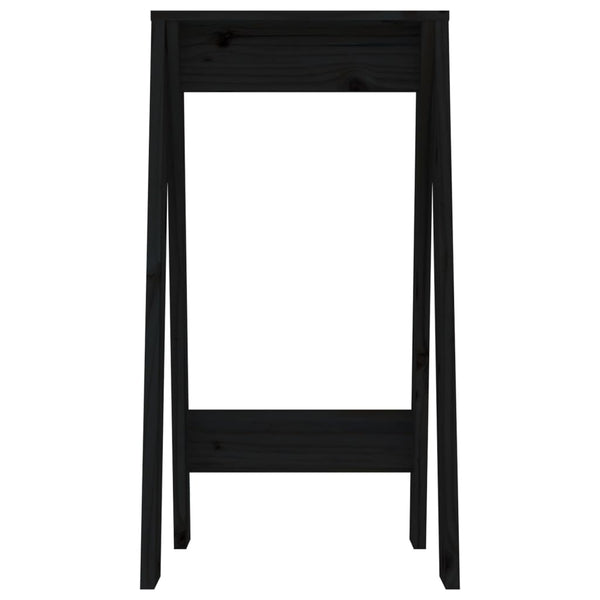 Schwarze Hocker Vrevolod 40x40x75cm (2 Stk Kiefer)