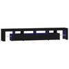 Schwarzes TV-Board mit LED-Beleuchtung Cinstantin 230x36,5x40cm
