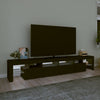 Schwarzes TV-Board mit LED-Beleuchtung Cinstantin 230x36,5x40cm