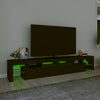 Schwarzes TV-Board mit LED-Beleuchtung Cinstantin 230x36,5x40cm