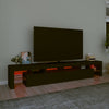 Schwarzes TV-Board mit LED-Beleuchtung Cinstantin 230x36,5x40cm
