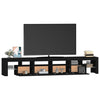 Schwarzes TV-Board mit LED-Beleuchtung Cinstantin 230x36,5x40cm