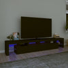 Schwarzes TV-Board mit LED-Beleuchtung Cinstantin 230x36,5x40cm