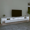 Weißer TV-Schrank mit LED-Beleuchtung Cinstantin 290x36,5x40cm