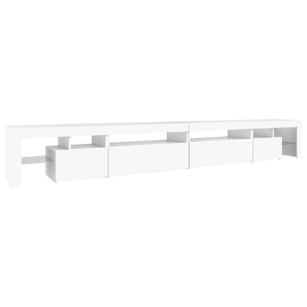 Weißer TV-Schrank mit LED-Beleuchtung Cinstantin 290x36,5x40cm