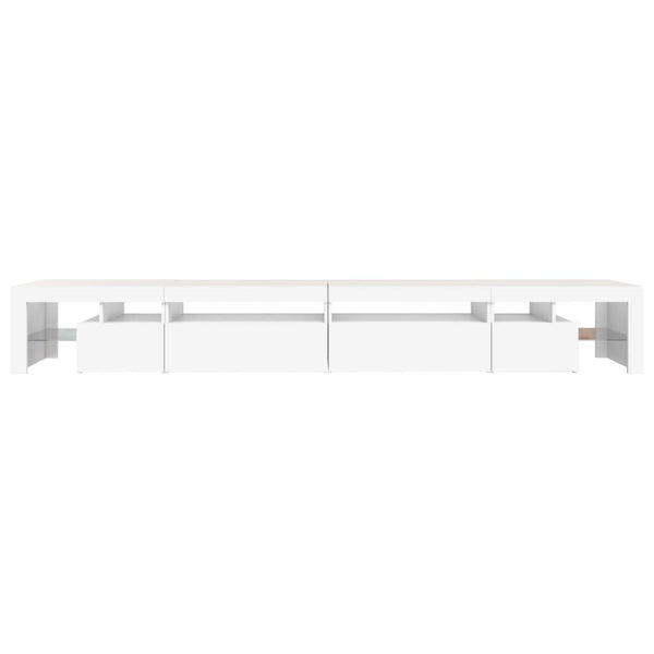 Weißer TV-Schrank mit LED-Beleuchtung Cinstantin 290x36,5x40cm