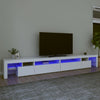 Weißer TV-Schrank mit LED-Beleuchtung Cinstantin 290x36,5x40cm
