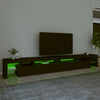Musta tv-taso led-valoilla Cinstantin 290x36,5x40cm