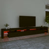 Musta tv-taso led-valoilla Cinstantin 290x36,5x40cm