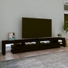 Schwarzes TV-Lowboard mit LED-Beleuchtung Cinstantin 260x36,5x40cm