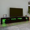 Schwarzes TV-Lowboard mit LED-Beleuchtung Cinstantin 260x36,5x40cm