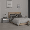 Harmaa yöpöydät Moncilo 60x35x40cm (2 kpl led-valoilla sonoma)