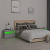 Harmaa yöpöydät Moncilo 60x35x40cm (2 kpl led-valoilla sonoma)