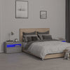 Harmaa yöpöydät Moncilo 60x35x40cm (2 kpl led-valoilla sonoma)
