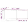 Grauer Nachttisch Ciocodei 100x35x40cm (Holz)