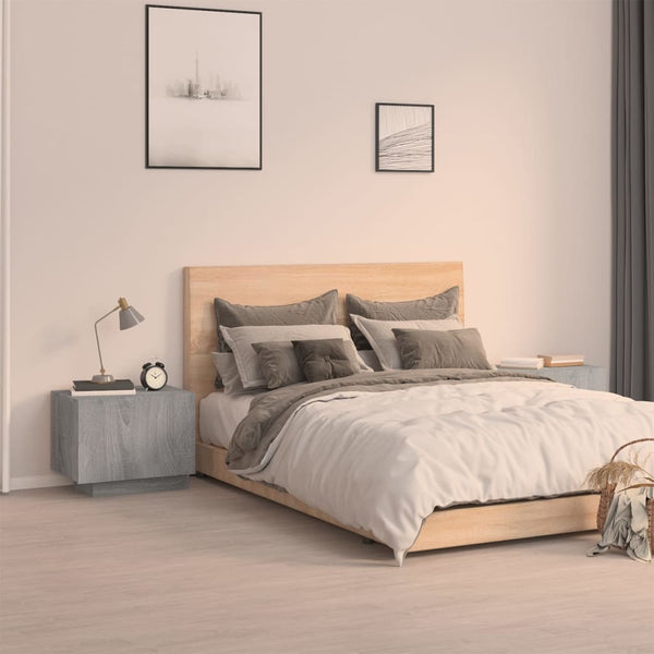 Grauer Nachttisch Ciocodei 100x35x40cm (Holz)