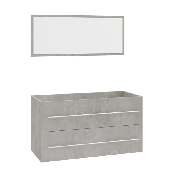 Betongraues Badezimmermöbelset Katalena (3-teilig)