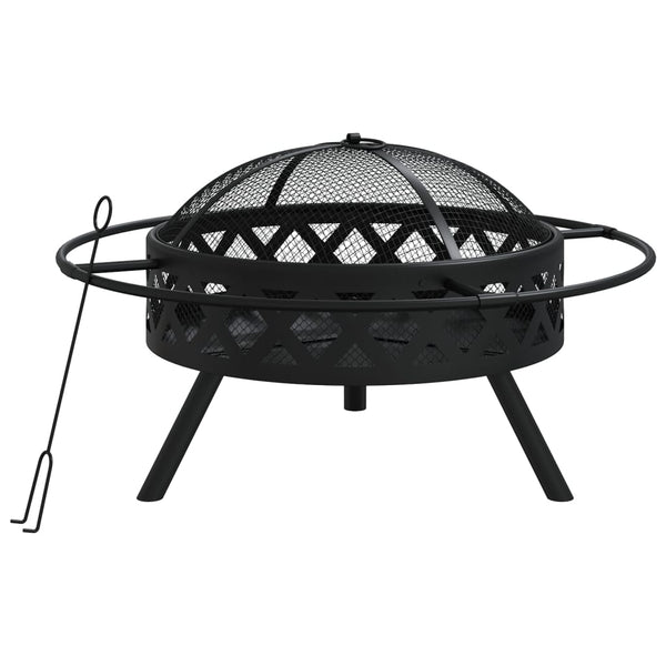 Feuerschale Didu aus Stahl mit Schürhaken 70cm (XXL)