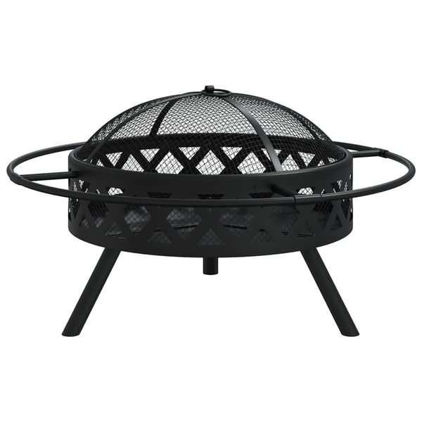Feuerschale Didu aus Stahl mit Schürhaken 70cm (XXL)