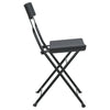 Schwarze klappbare Bistrostühle von Facred (4er-Set Polyrattan und Stahl)