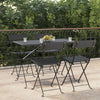 Schwarze klappbare Bistrostühle von Facred (4er-Set Polyrattan und Stahl)
