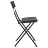 Schwarze klappbare Bistrostühle von Facred (6 Stück Polyrattan und Stahl)