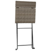 Graue klappbare Bistro-Stühle von Facred, 4 Stk. (Polyrattan und Stahl)