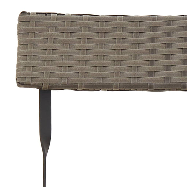 Graue klappbare Bistro-Stühle von Facred, 4 Stk. (Polyrattan und Stahl)
