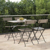 Graue klappbare Bistro-Stühle von Facred, 4 Stk. (Polyrattan und Stahl)