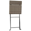 Graue klappbare Bistrostühle von Facred (6 Stück Polyrattan und Stahl)