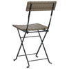Graue klappbare Bistrostühle von Facred (6 Stück Polyrattan und Stahl)
