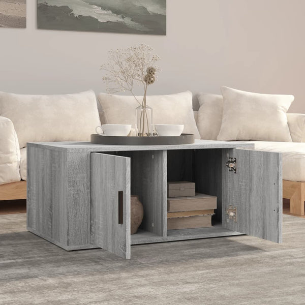 Harmaa sohvapöytä Glenn 80x50x36cm (puinen)