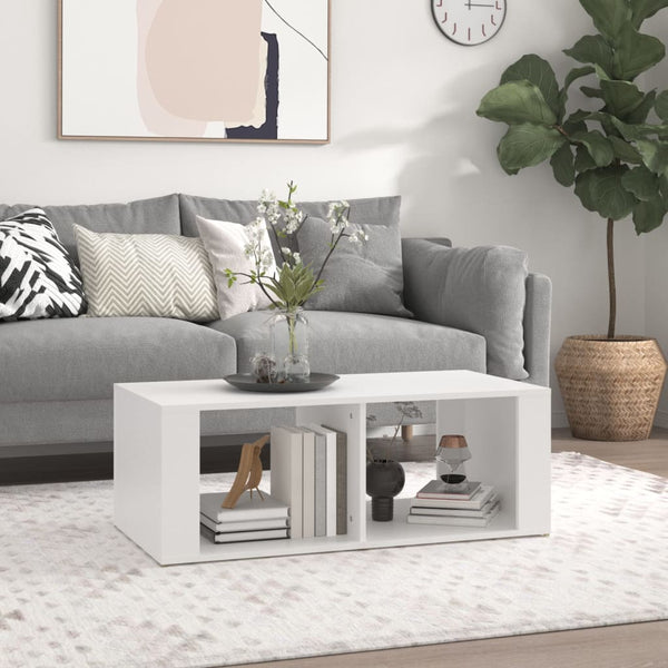 Weißer Couchtisch Adamescu 100x50x36cm (Holz)