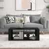 Couchtisch Adamescu, schwarz, 100x50x36cm (Holz)