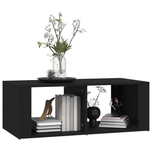 Couchtisch Adamescu, schwarz, 100x50x36cm (Holz)