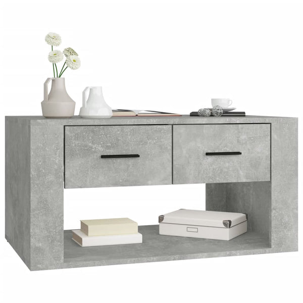 Betongrauer Couchtisch Royer 80x50x40cm (Holz)