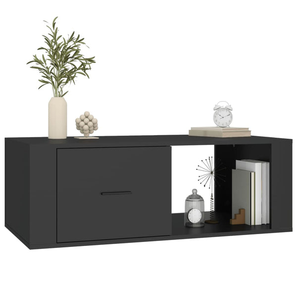 Schwarzer Couchtisch Afilica 100x50,5x35cm (Holz)